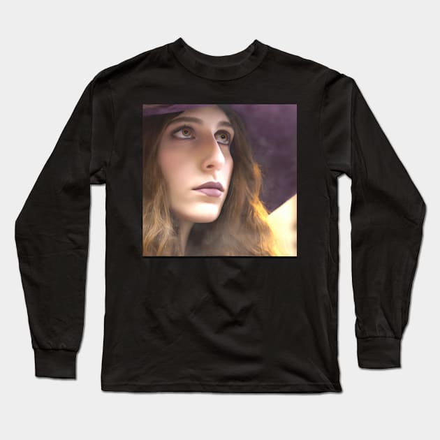 beautiful witch Long Sleeve T-Shirt by tearbytea